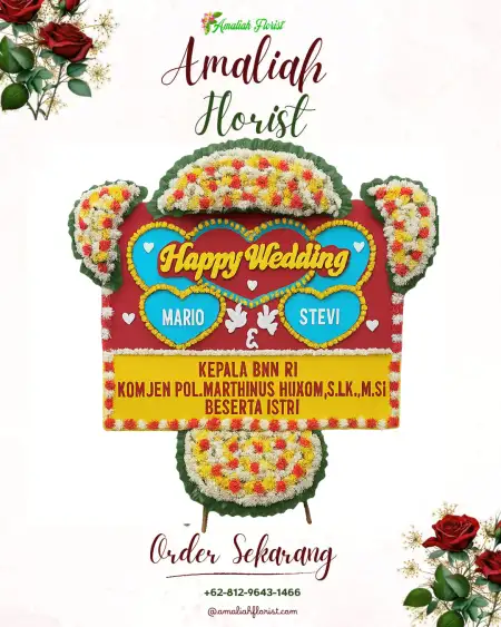 Papan Bunga Pernikahan Pecangaan